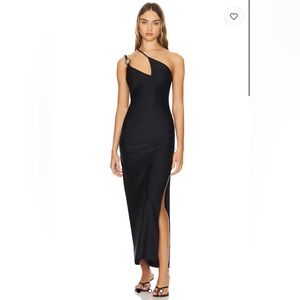 Baobab Collection Sleek Black One-Shoulder Dress
